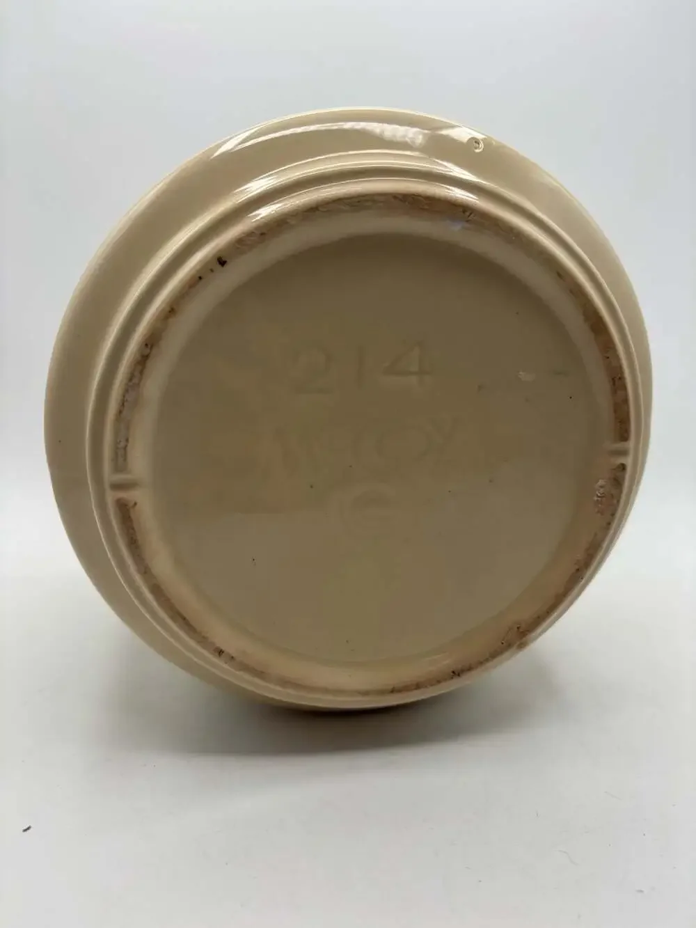 Vintage McCoy 1970s Cream Ceramic Canister/Cookie Jar Model 214